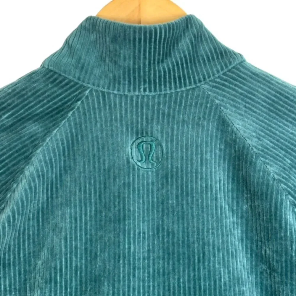 Lululemon Scuba Track Jacket *Velvet Cord Storm Teal